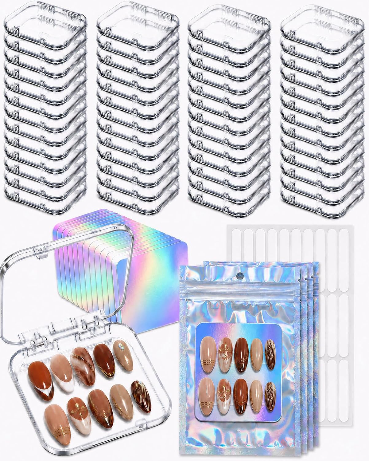314 Pcs Press On Nail Storage Box & Packaging Supplies