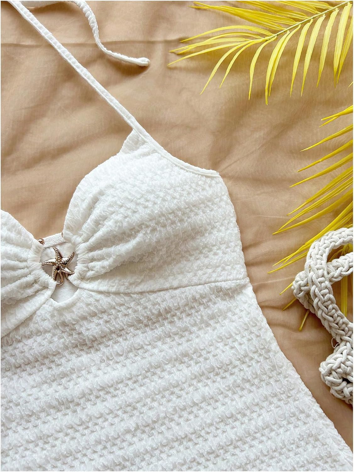 SOLY HUX Women's Cut Out Tie Backless Halter Dress Sleeveless Mini Beach Vacation Dresses - Image 4