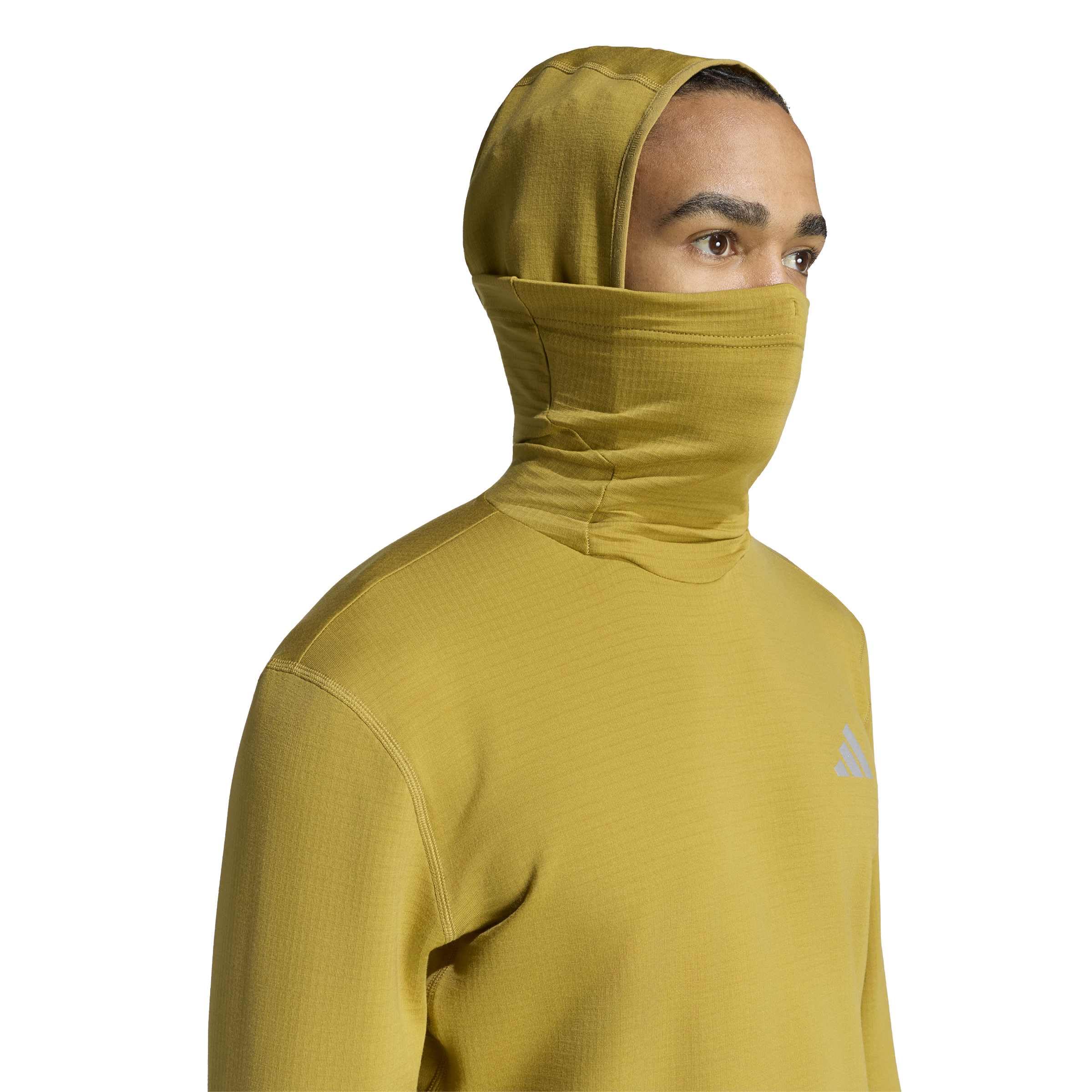 adidas Mezczyzni Adi365 Running Essentials Winterized Long Sleeve Sweatshirt, sand green, L