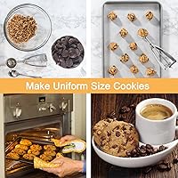 Vista 7 de Cuchara Mediana para Galletas, 2 Cucharadas / 30ml / 1 oz, Tamaño #40 Cuchara para Masa de Galletas, Cucharas para Galletas para Hornear, Bola de 1