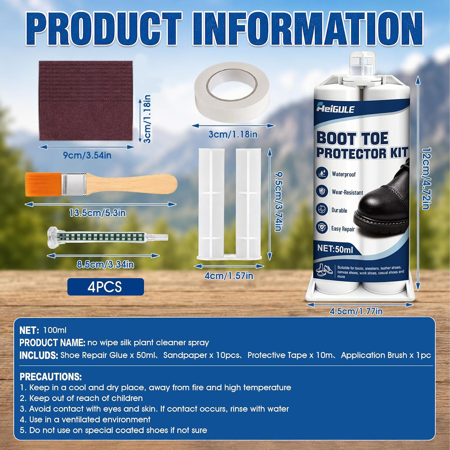 Boot Toe Protector, Boot Toe Guard Liquid Effectively Repairs Worn Areas | Tough Toe Boot Protector, Waterproof, Durable and Wear-Resistant Boot Toe Guard Repair Set for Boots Sneakers Leather Shoes