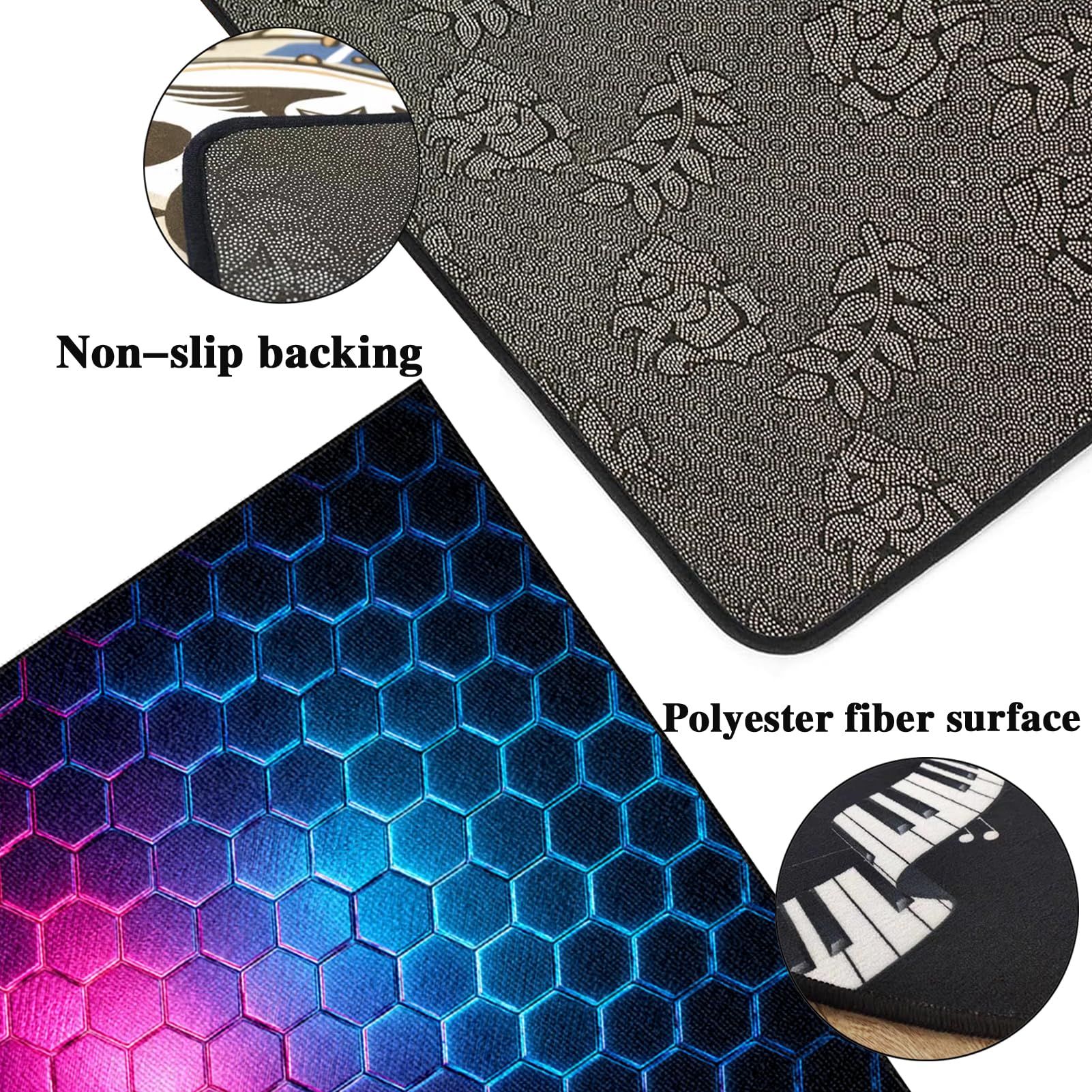 Tappeto Batteria Elettronica 230 x 180 cm Tappeti Batteria Acustica Antiscivolo Tappeto A Tamburo Insonorizzante per Grancassa Rullante E Altri Componenti del Set di Tappetini Tappetino Insonorizzato