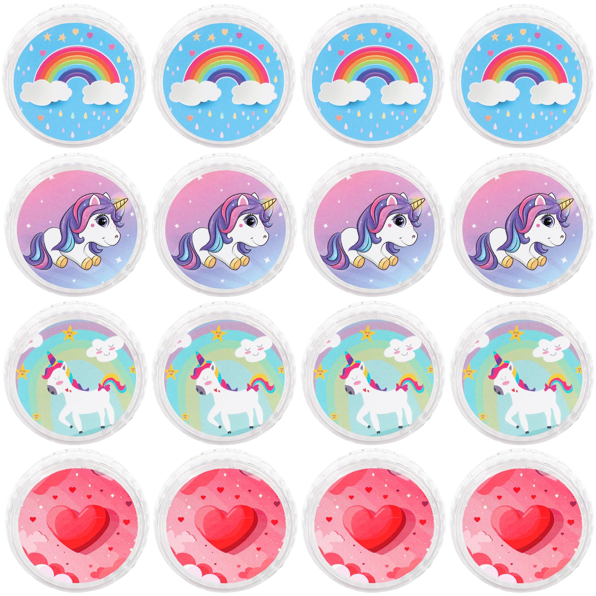 16 Pcs Light up Yo Yo for Kids LED Responsive Ball Plastic Unicorn Yoyo Pink Yoyo Rainbow Heart Yoyo for Beginner Kids Girls Gifts Birthday Christmas