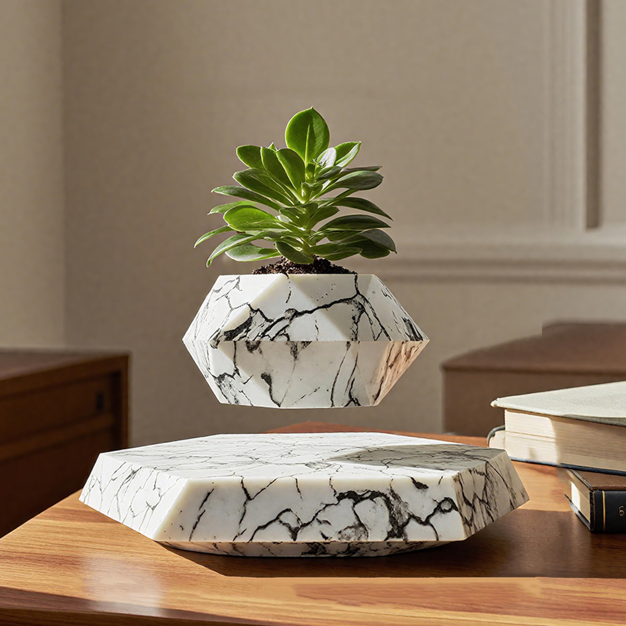 【新品未使用】HCNT 浮遊プランター　ホワイト Amazon.co.jp: HCNT フローティングプラントポット - 浮遊空気盆栽