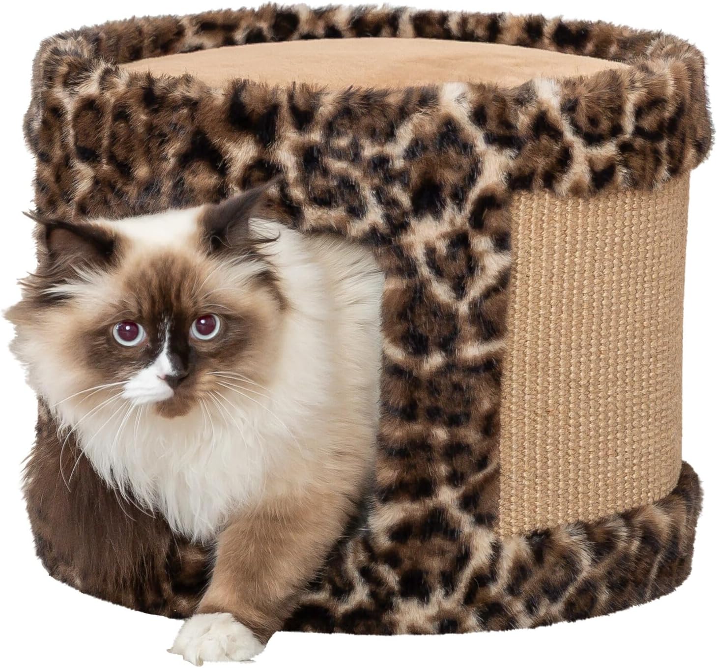 TRIXIE Leo 48180 Cat Scratching Cave with Cosy Bed Diameter 38 x 30 cm