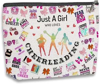 Cheer Stuff Cheerleader Cheer Bag Cheer leading Gifts for Women Funny Cheerleader Gifts Cheerleading Girls Gift Birthday Christmas Gifts for Women Her Friends Cheerleader Cheer Team Merchandise