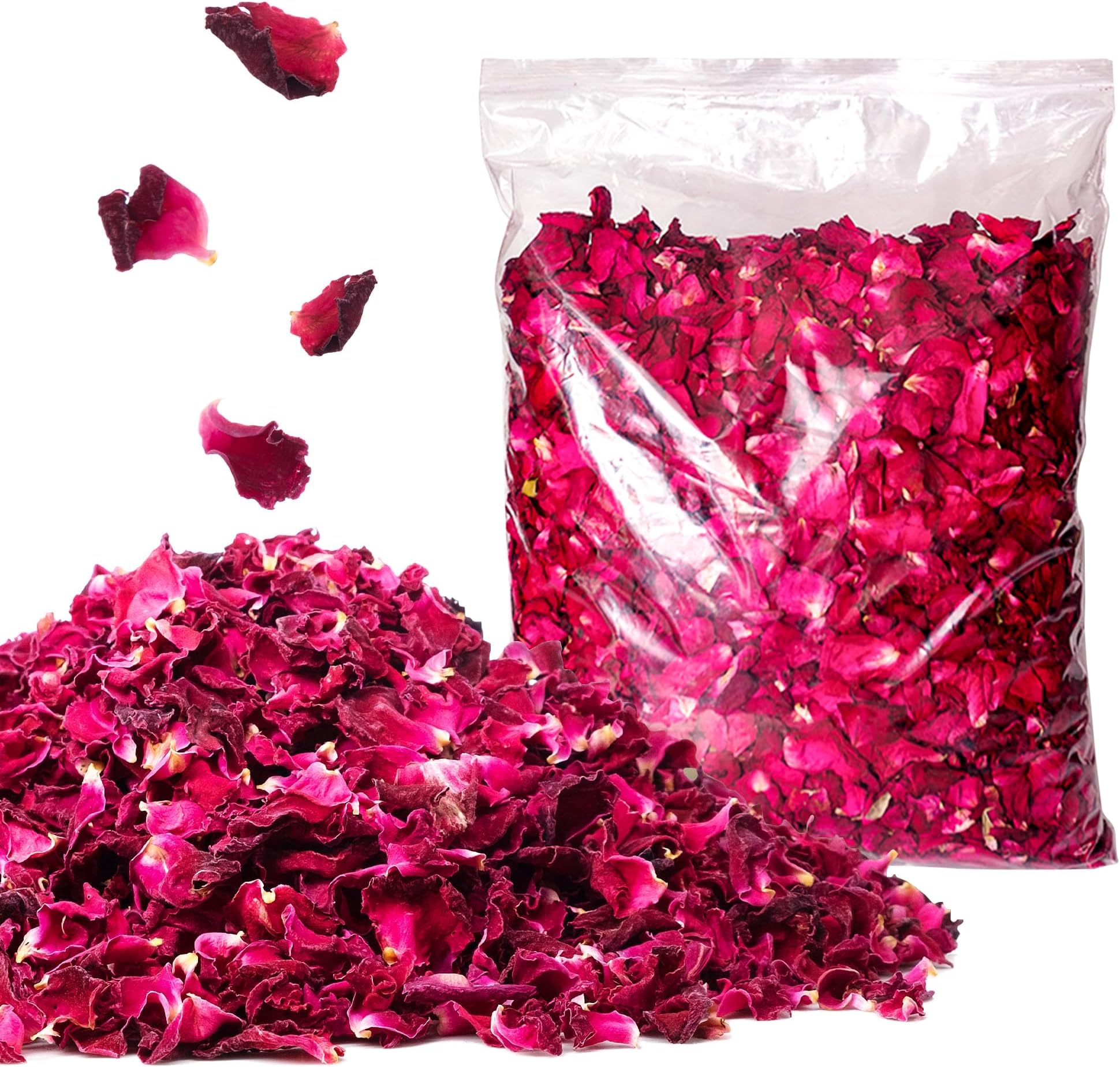 Annhao Lot De 20 Paquets Confettis Mariage - Pétales Fleurs Séchées Naturelles Biodégradables Rose