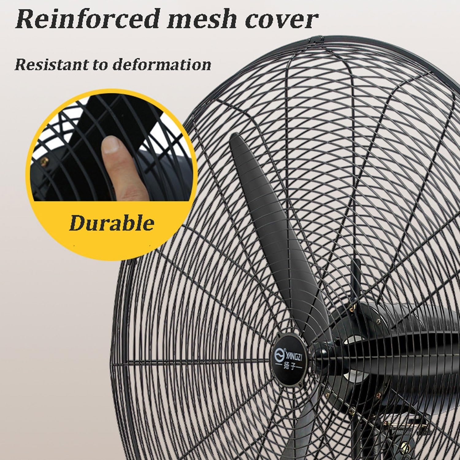 22/27/31IN Industrial Pedestal Fan, 3 Speed High Velocity Heavy Duty Commercial Floor Standing Fan for Warehouse, Factory, Garage, Shop, Patio(31IN/78CM)
