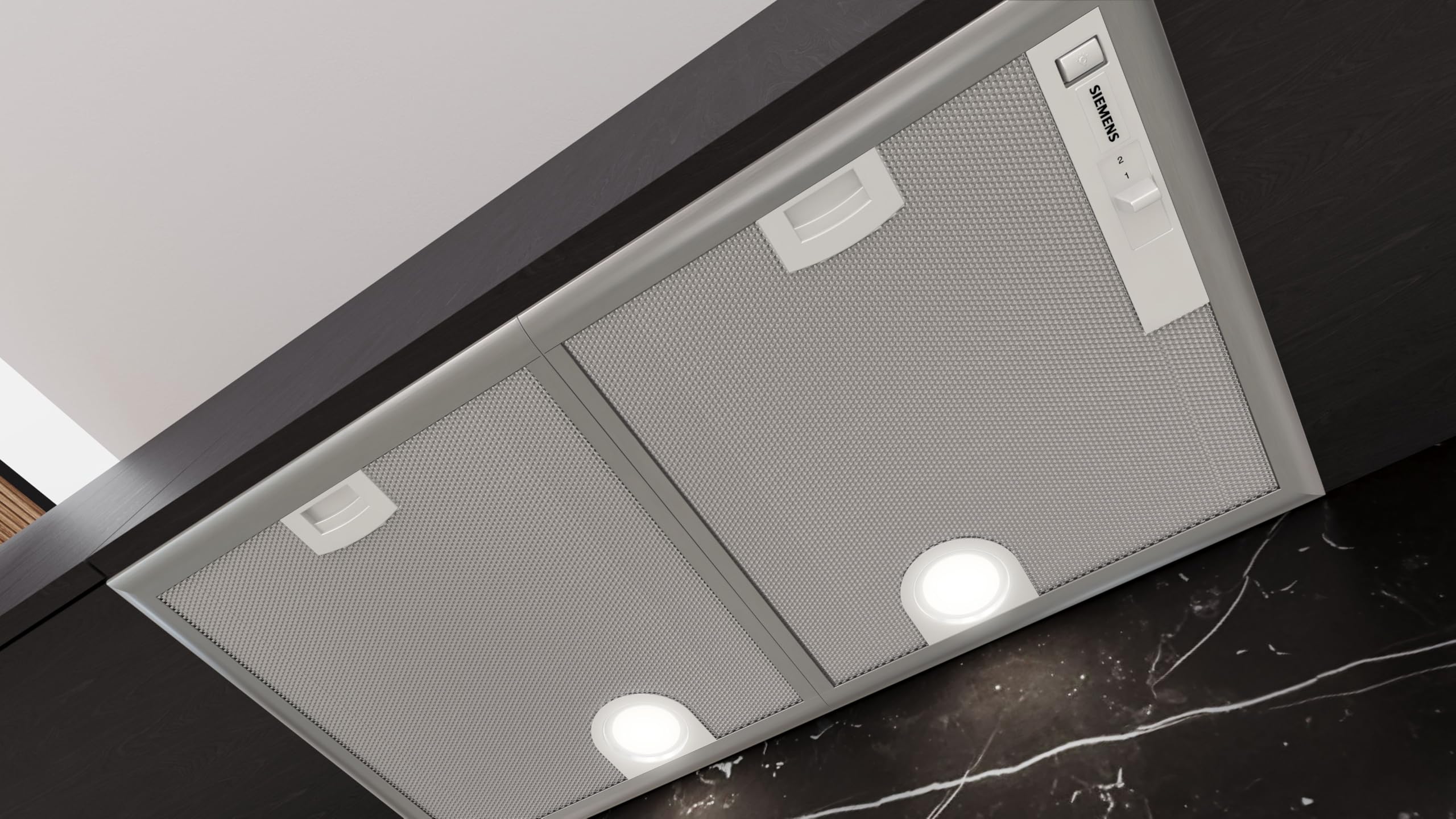 Siemens iQ300 LB75566 Lüfterbaustein 75 cm LED-Beleuchtung Abluft Umluft Silbermetallic