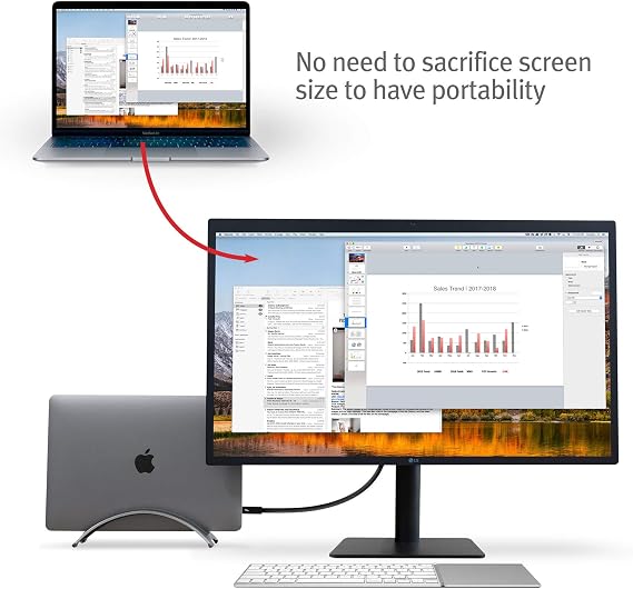 Twelve South BookArc for MacBook | Space Saving Vertical Stand for Apple Notebook | Space Gray