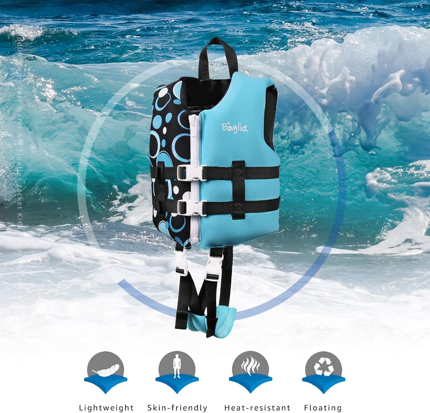 Toddler Swim Vest, Floaties for Toddlers, Kid Vest Floation Swimsuit Swimwear with Adjustable Safety Strap for Unisex Children, Bubble : Everything Else