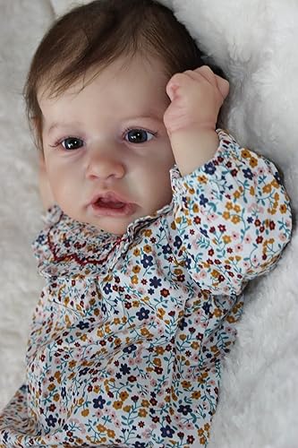 Angelbaby Muñecas realistas de bebé real Reborn de silicona de cuerpo completo de 22 pulgadas de la vida real, muñeca lavable con peso