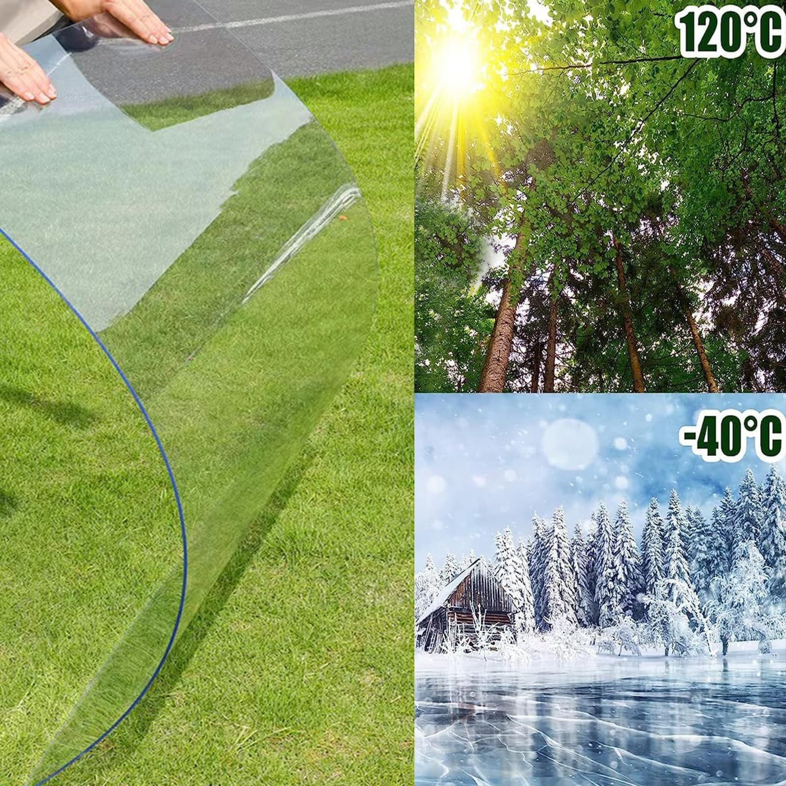 C Polycarte arkusze dachowe chroniące przed promieniowaniem UV, przezroczyste panele dachowe o grubości 1 mm, trwałe plastikowe osłony do szklarni do użytku na zewnątrz (5 sztuk, 0,5 x 3 m)