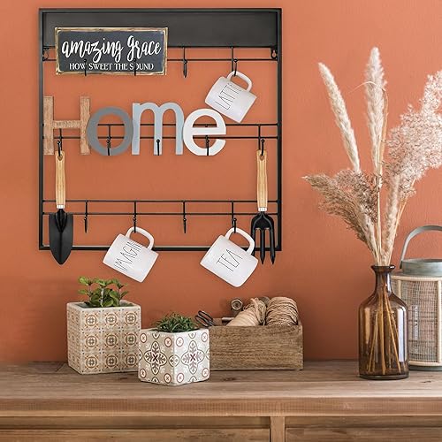 Vista 24 de AJART Soporte para tazas de decoración de cafeteras: 22 "redondo cuadrado para taza de café para el hogar, cocina, oficina, comedor, cafetería, bar