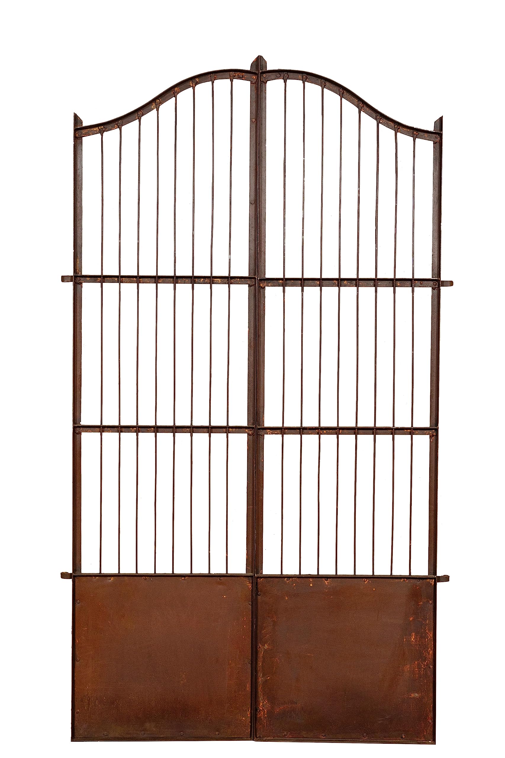 Biscottini Brama z kutego żelaza 118 x 6 x 200 cm, brama ogrodowa do ogrodu, drobno odrestaurowana, żelazna brama ogrodowa