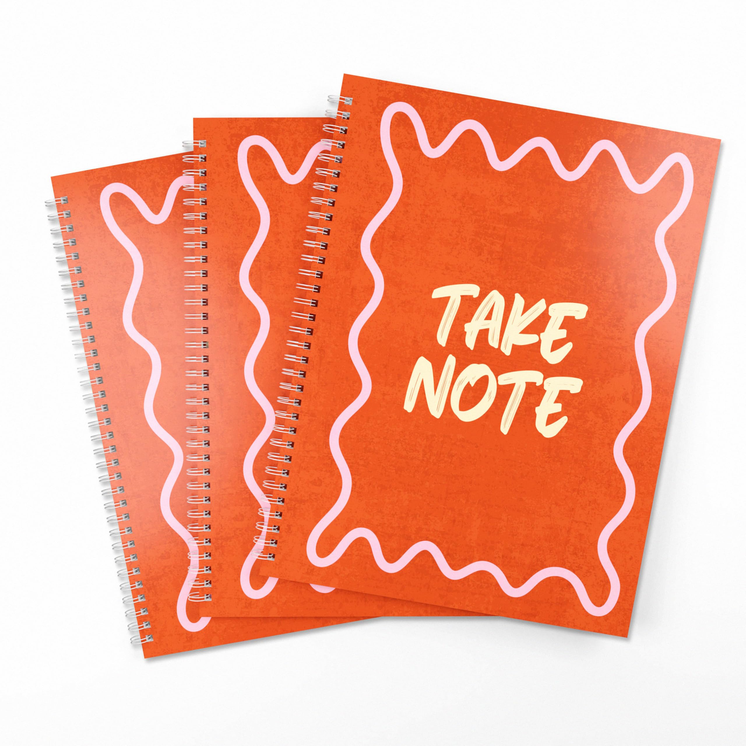 Silvine Take Note A4+ Spiral Notebook Pack of 3 – 90gsm Lined Paper with 120 Pages for School, University, Study & Office