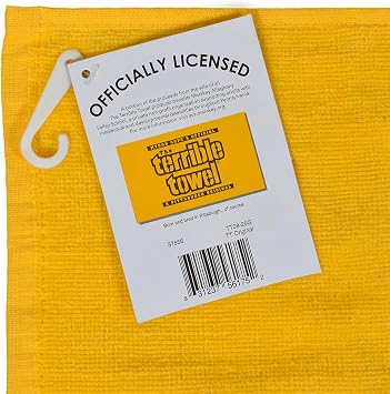 Littlearth Classic Gold Terrible Towel, Pure Cotton - Myron Cope's Official