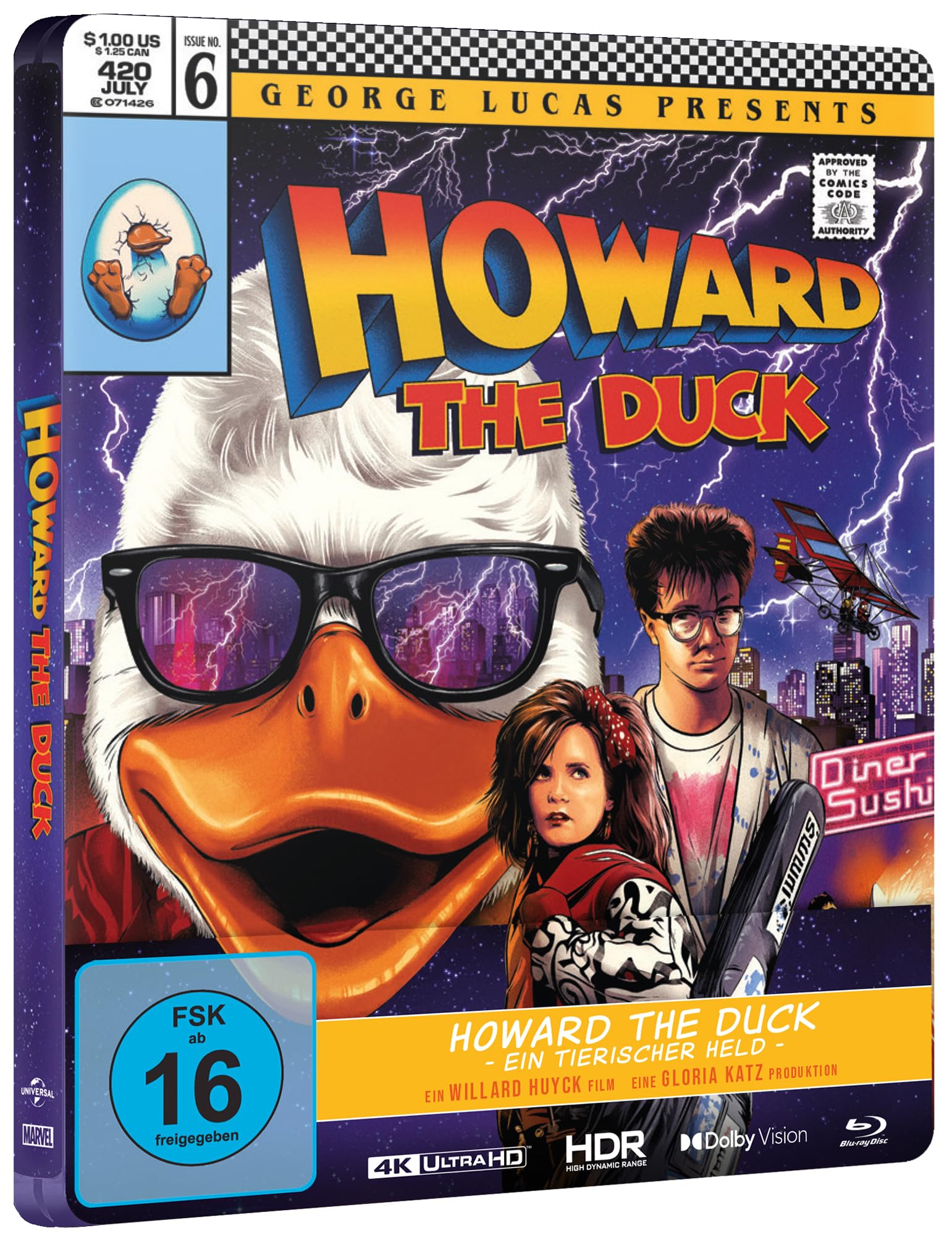 Howard the Duck -  Ein tierischer Held   (4K UHD Steelbook) (4K Ultra HD | Blu-Ray)