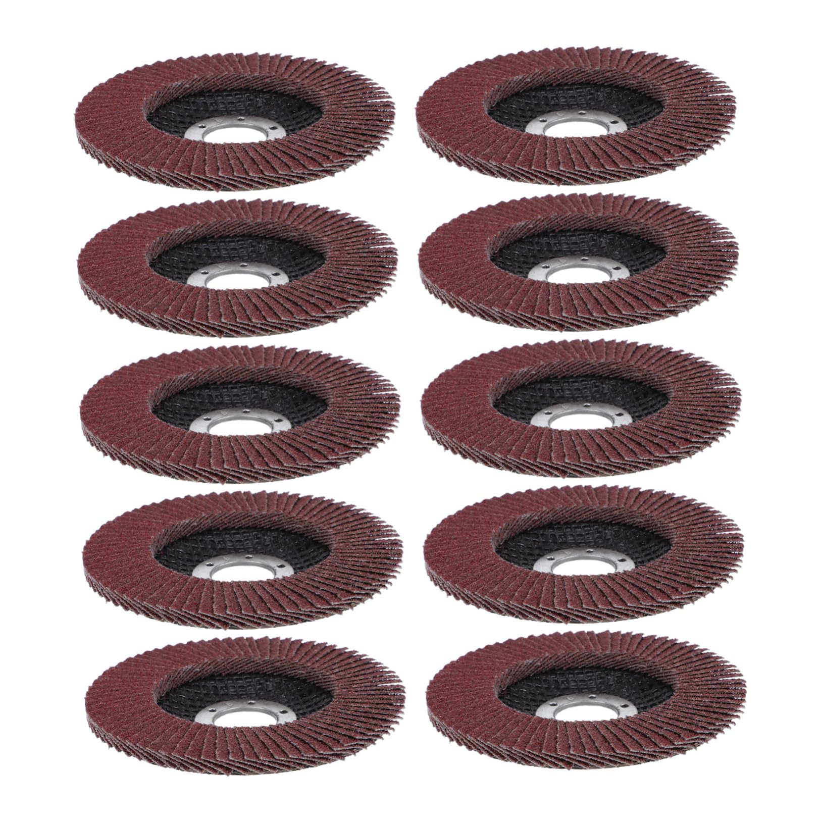 BUGUUYO Sturdy Flap Discs 10pcs Stainless Steel Angle Grinder Sanding Wheel Compact for Easy Transport