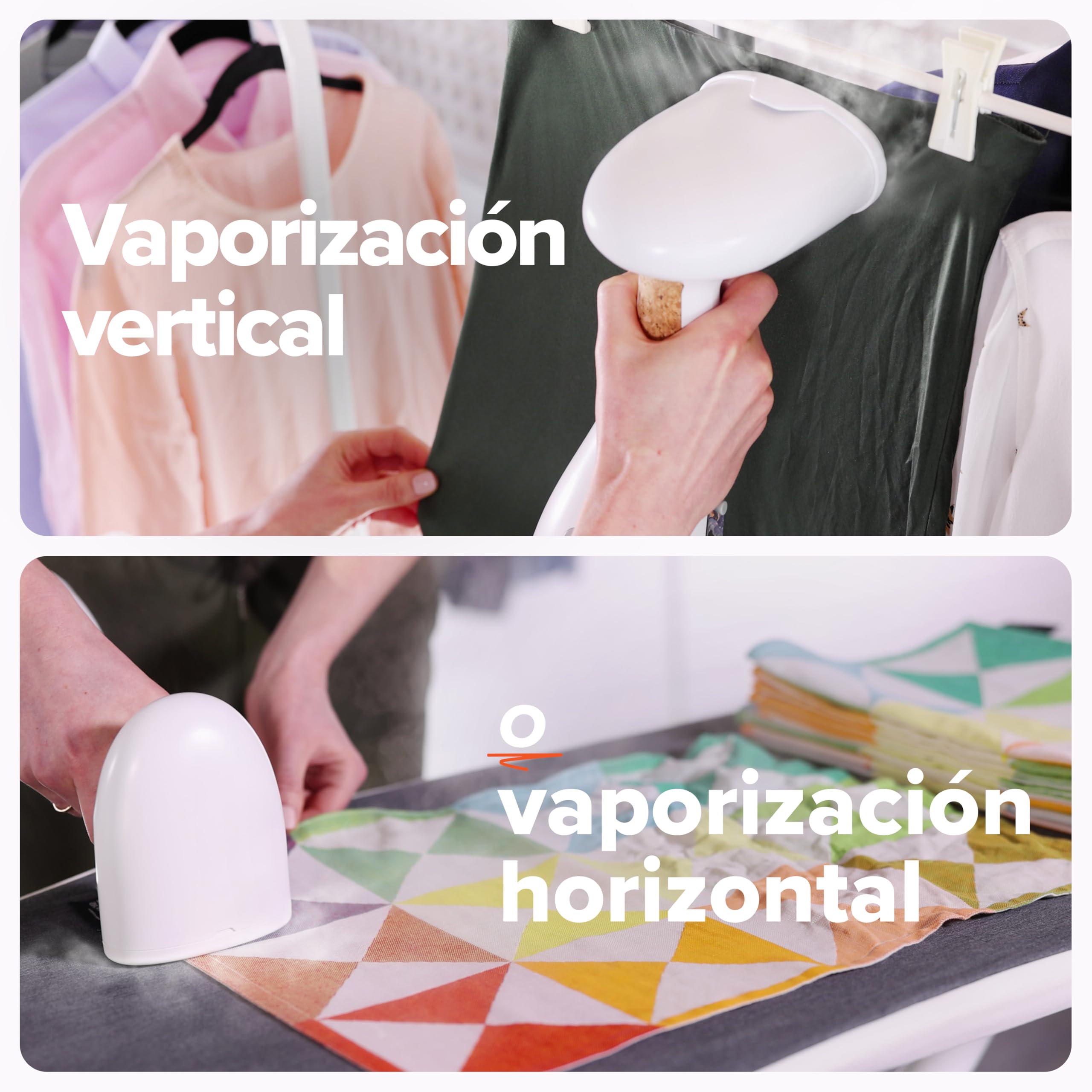 Dupray Voila Vaporizador 3-en-1 Portátil – Steamer de Mano para Ropa, Tejidos y Hogar