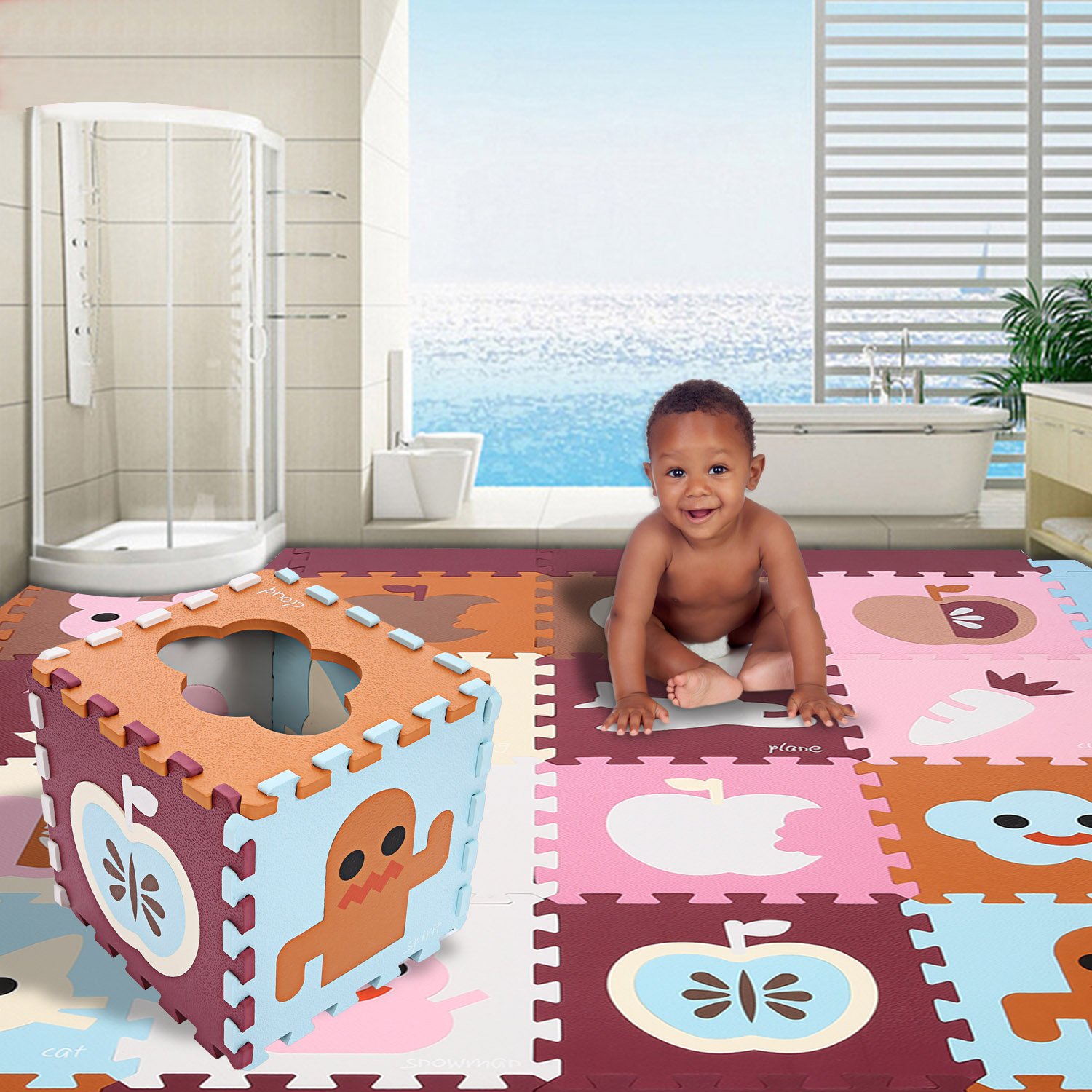 Smibie Baby Play Mats Non Toxic Crawl Mat Foam Mats for in/Out Doors 40Pcs Buy Online in United