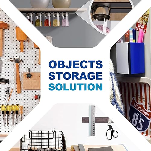 Miniatura 6 de Rammos Tiras magnéticas con respaldo adhesivo, paquete de 3 (cada una de 6 x 1 pulgadas) tiras magnéticas adhesivas extra fuertes y resistentes para