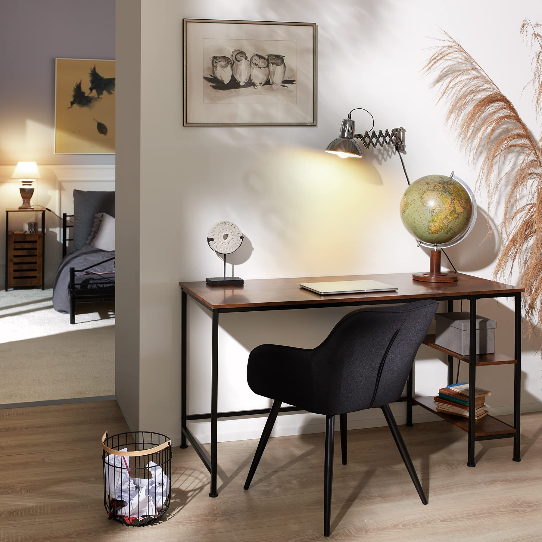 Tavolo Da Lavoro Tectake 120x60x75.5 Cm - Desk Moderno Per PC - Dettaglio