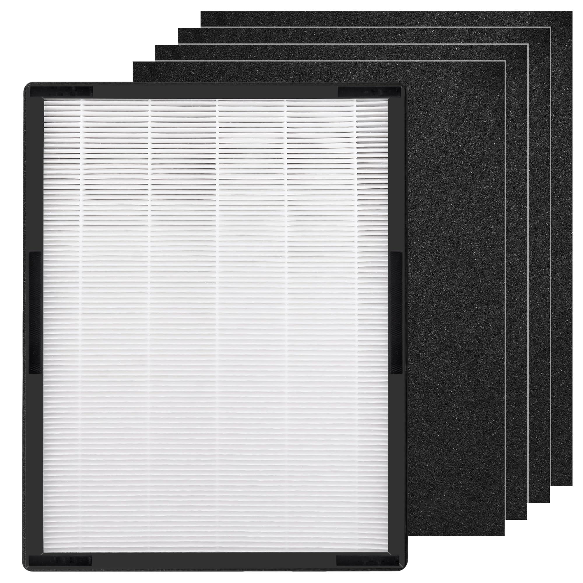 LP350 True HEPA Replacement Filter Compatible with LivePure Aspen Series LP350TH and LP350THP Air Purifier, includes 1 H13 HEPA Filter and 4 Pre-Filters, Part # LP-HF350 & LP-PF900