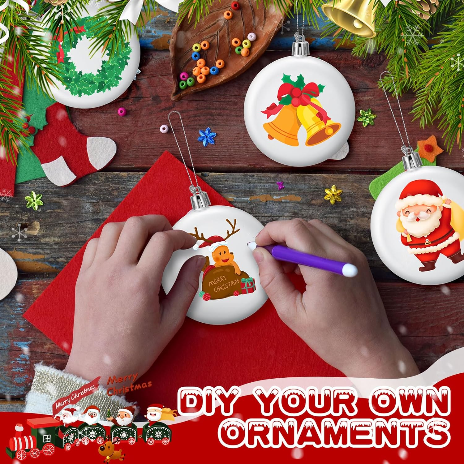 Patelai Clear Plastic Flat Disc Ornaments 3.15 DIY Transparent Fillable Ornaments Balls Christmas Hanging Christmas Tree Decor Holiday Decorative Tree(White,60 Pcs)