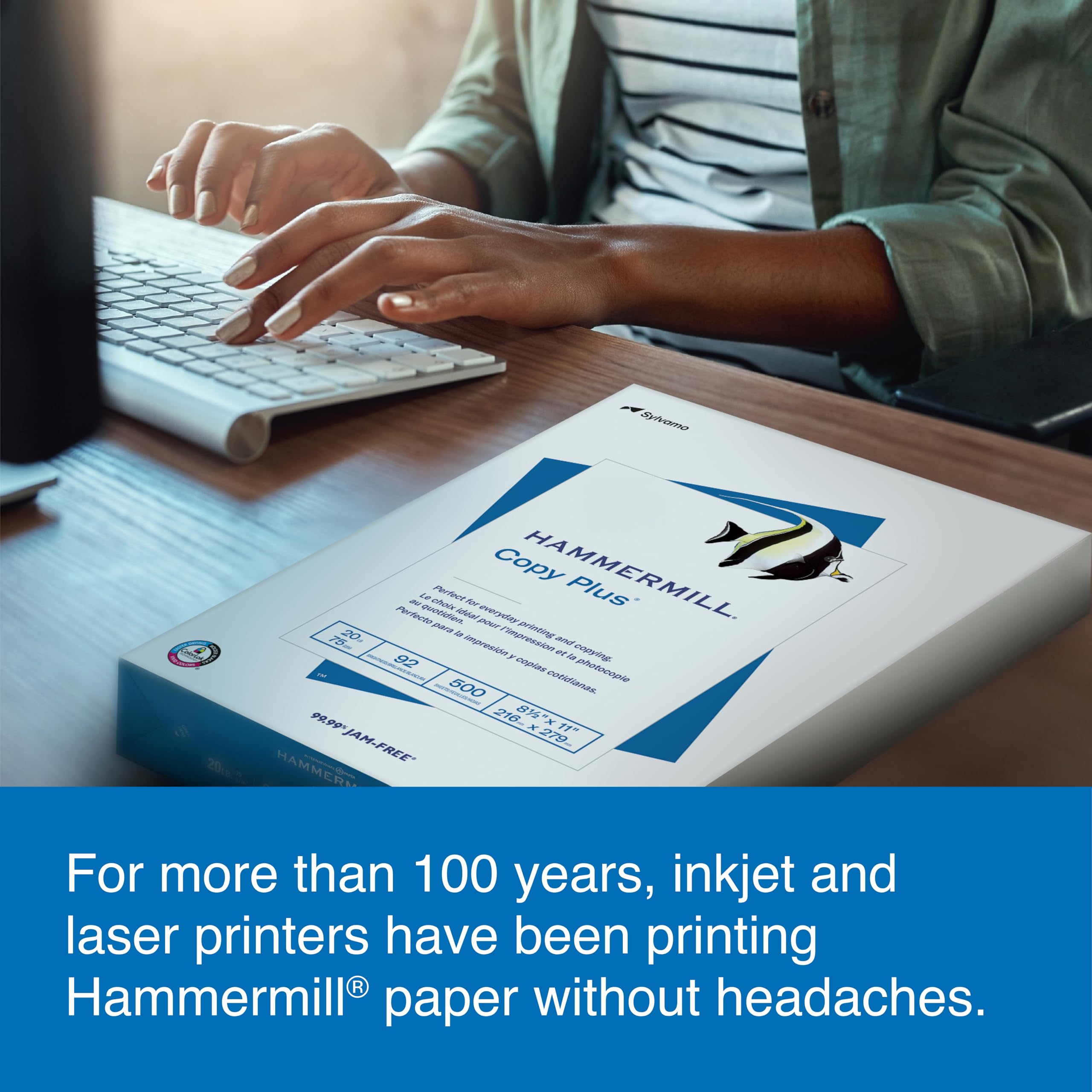 Hammermill Printer Paper, 20 lb Copy Plus, 8.5 x 11-5 Ream (2,500 Sheets) - 92 Bright, Made in the USA