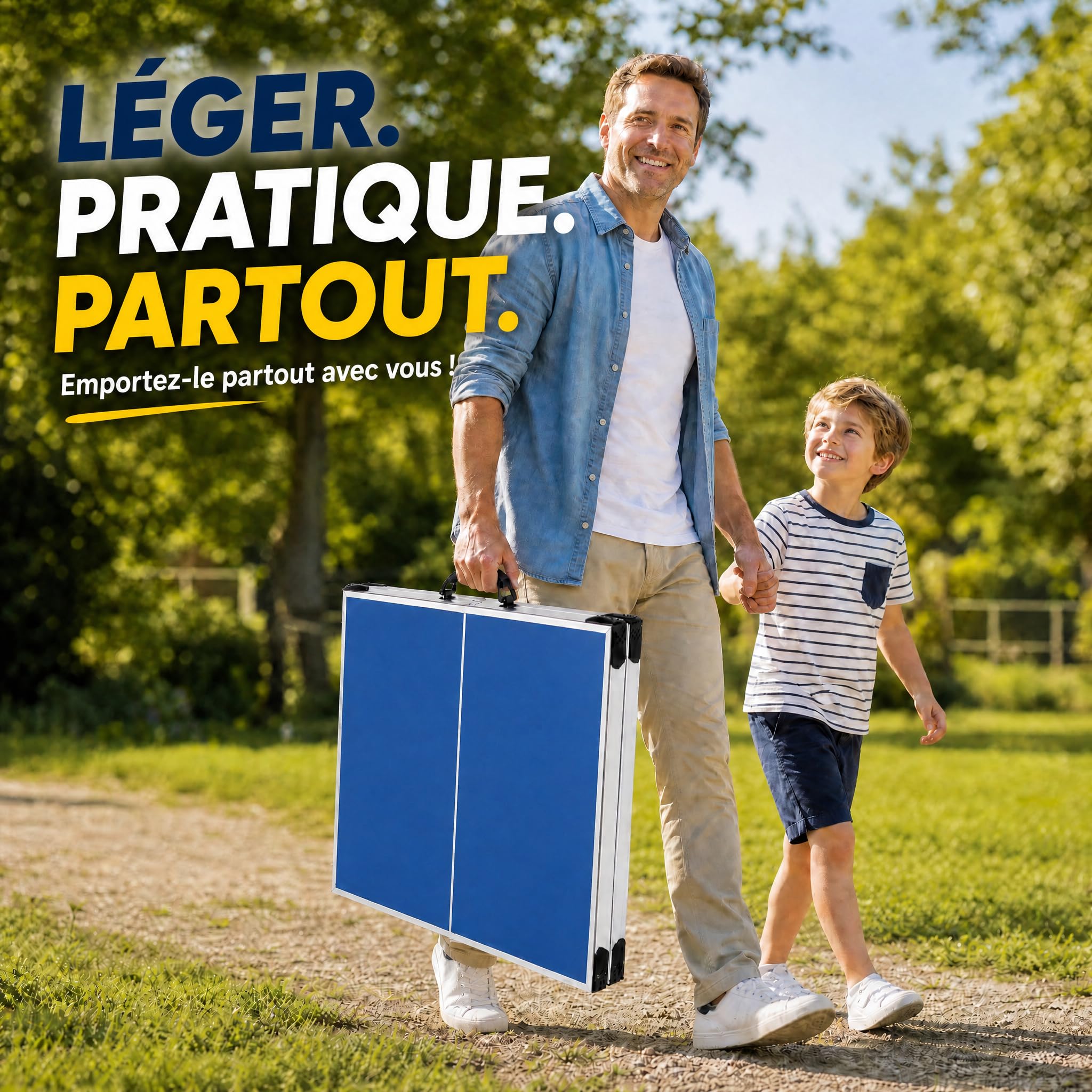 HLC Table de Ping Pong Exterieur Pliable 169×81×69cm pour Adultes et Enfants