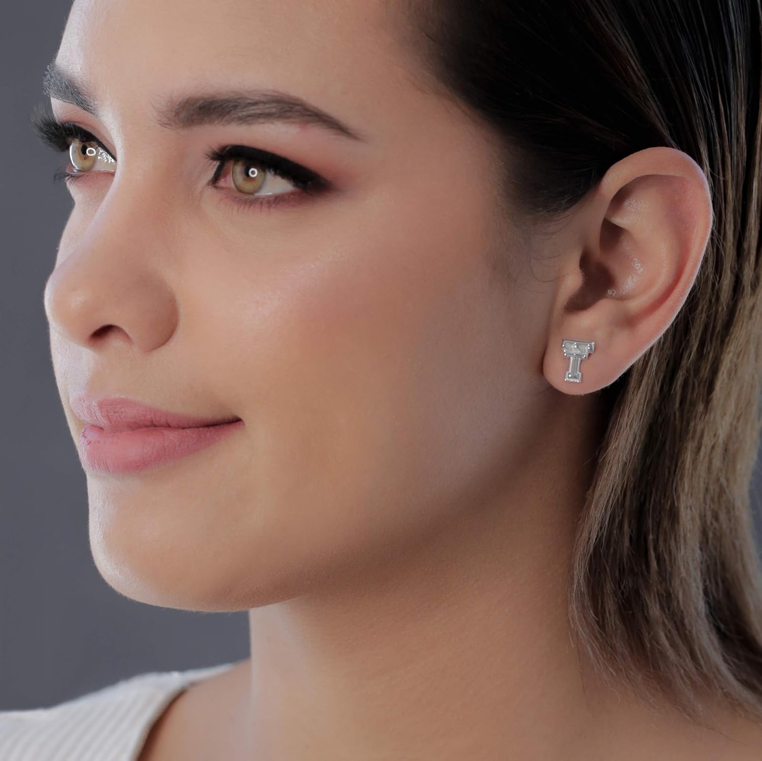 Texas Tech University Post Earrings - Platinum over 925 Solid Sterling Silver Studs, Officially Licensed Jewelry Gifts for Coaches and Women Graduates, Alumni, Red Raiders Logo Charms by Dayna Designs