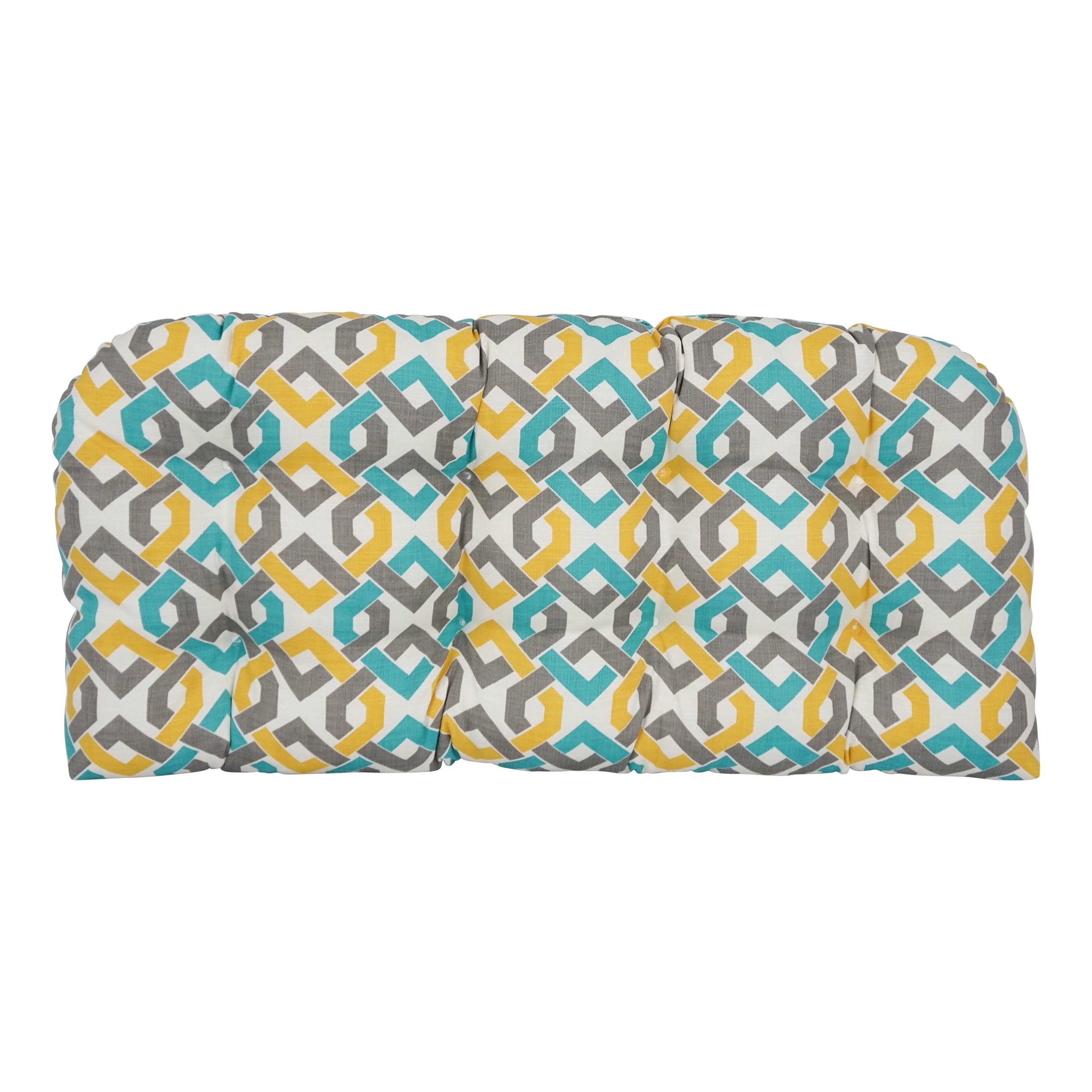 42-Inch By 19-Inch U-Shaped Patterned Spun Polyester Tufted Settee/Bench Cushion  93180-Ls-Od-186