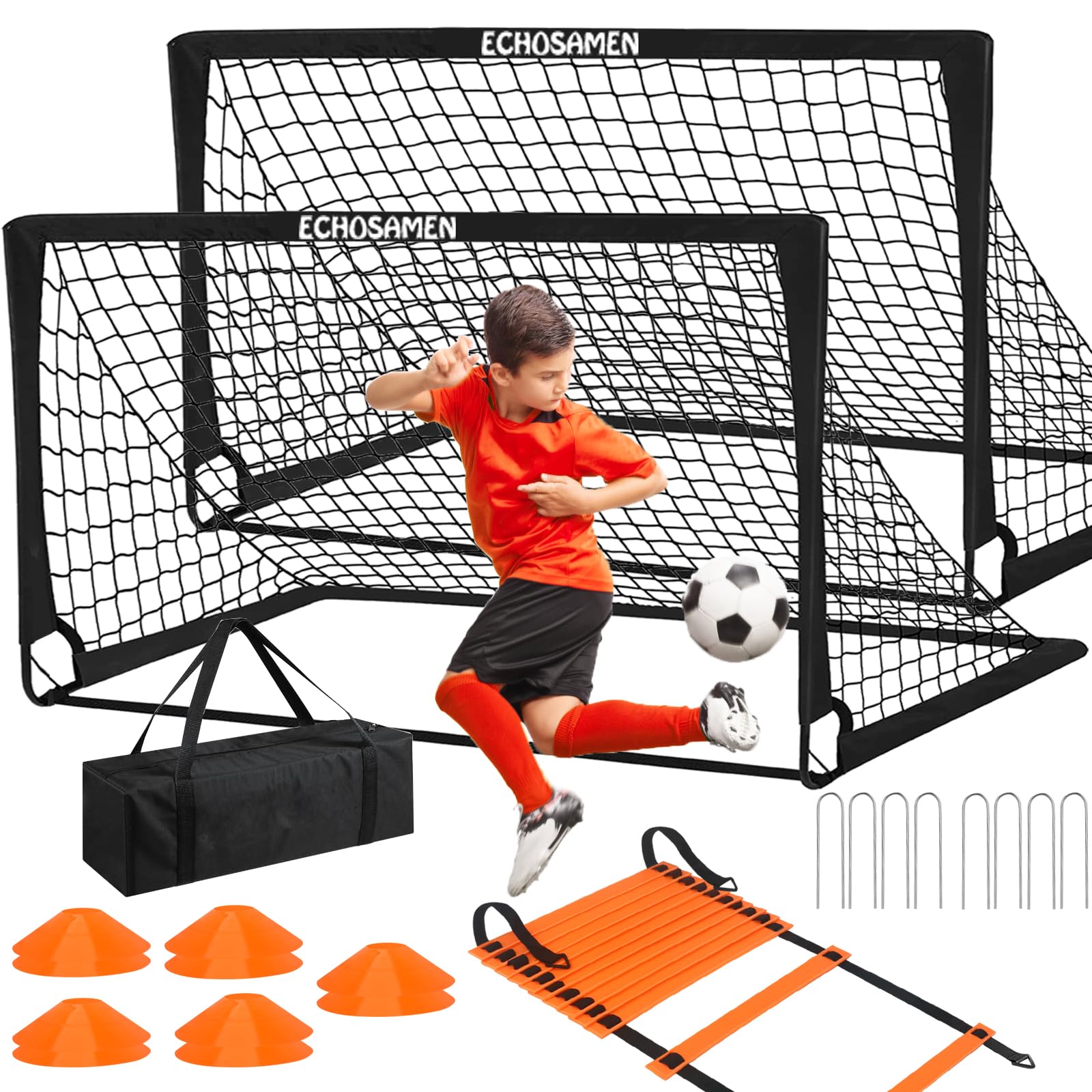 ECHOSAMEN 6x4 ft Soccer Goal Set