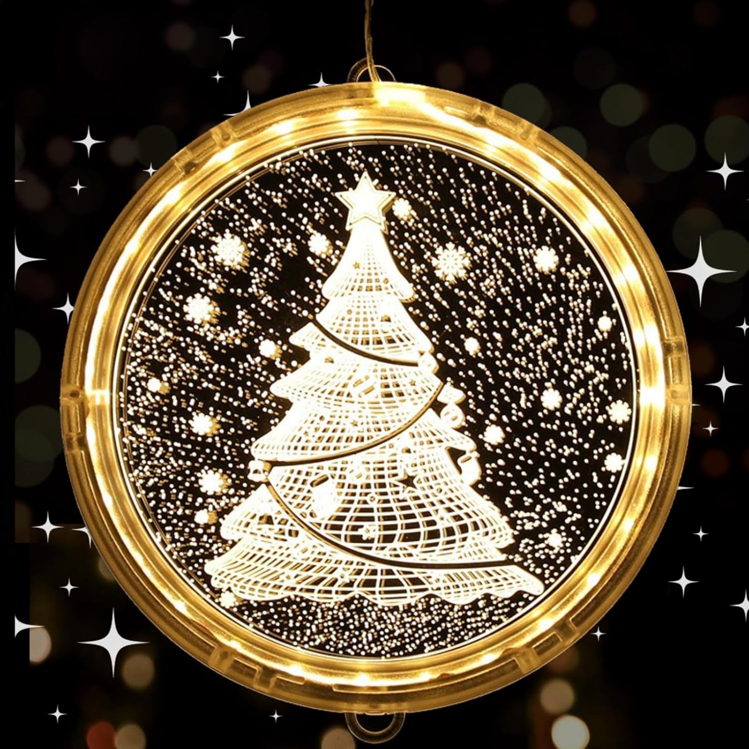 Christmas Window Light Decorations Xmas LED Christmas Light for Windows Outdoor