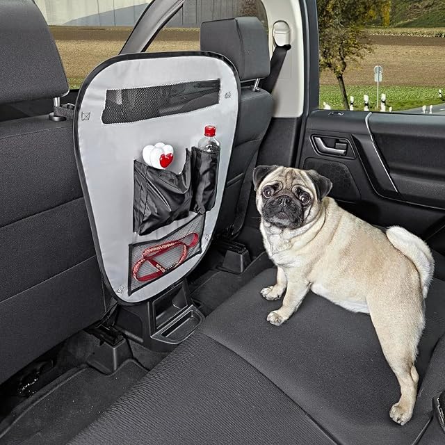Foto 2 de 5 de Avilia Red divisoria de Coche para Perros - Barrera para Perros con 3 Bolsillos, de poliéster, 60 x 70 cm