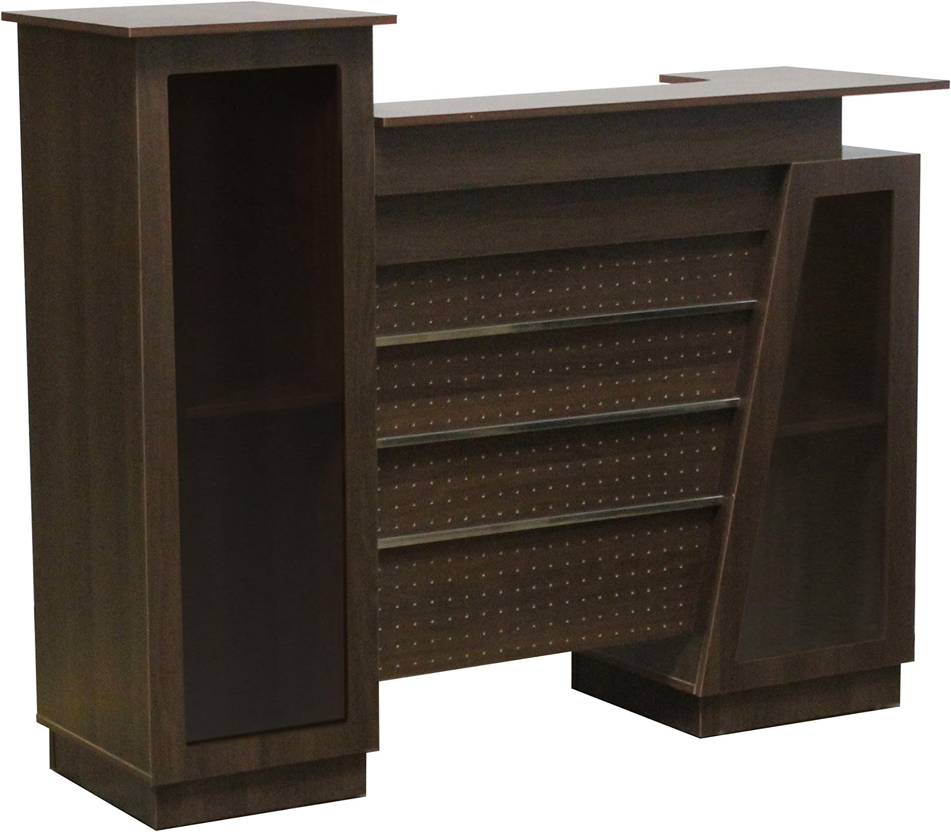 Monroe Salon Reception Desk Showcase - Chocolate 60" Wide