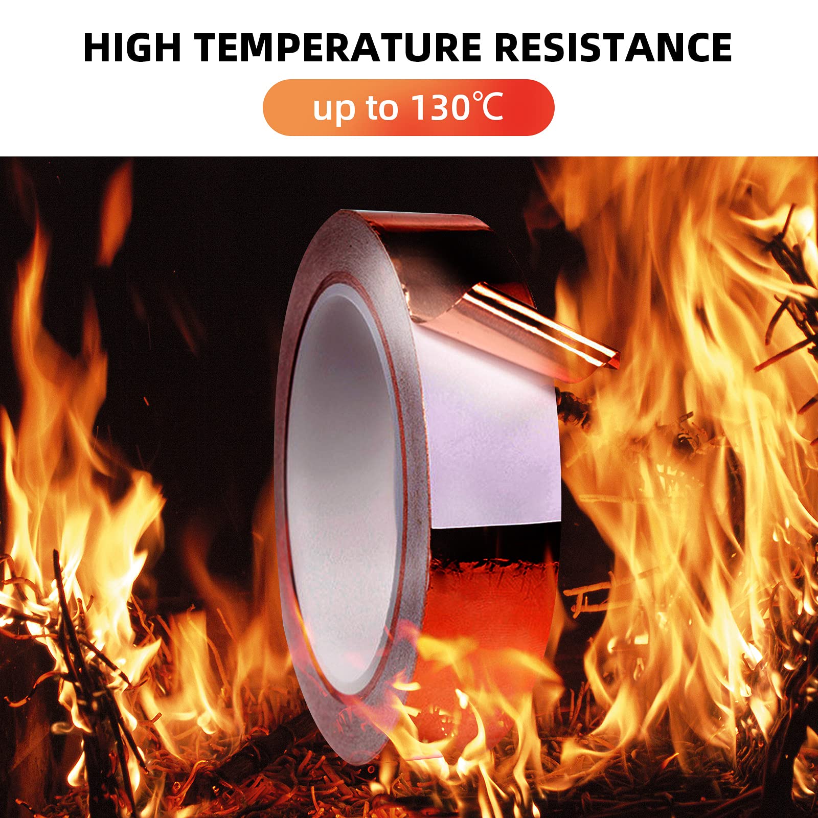 RAFIYU Ruban De Cuivre Anti Limaces 25mmx50m - 2 Pièces Conducteur Double Face