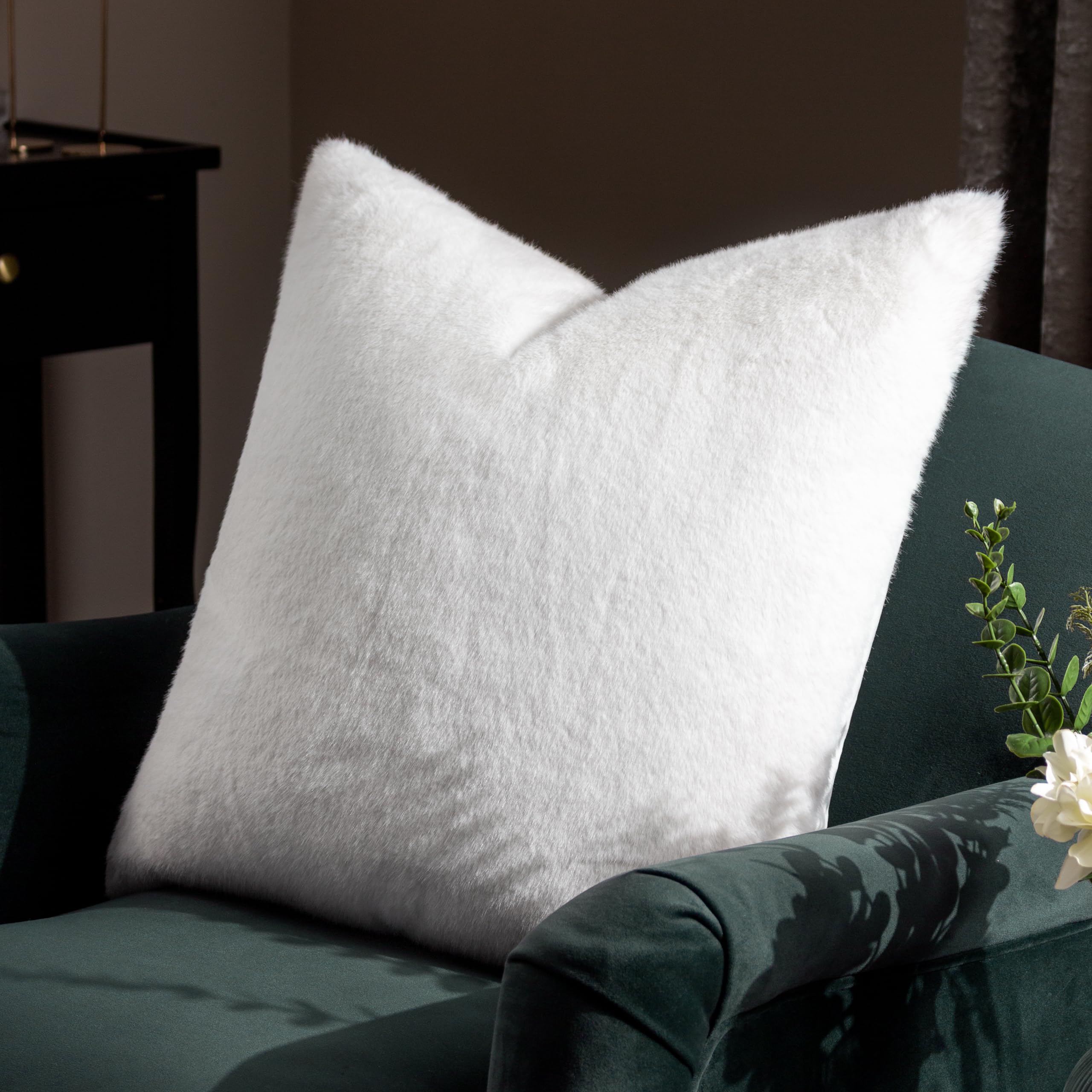 Paoletti Stanza Faux Fur Feather Rich Filled Cushion