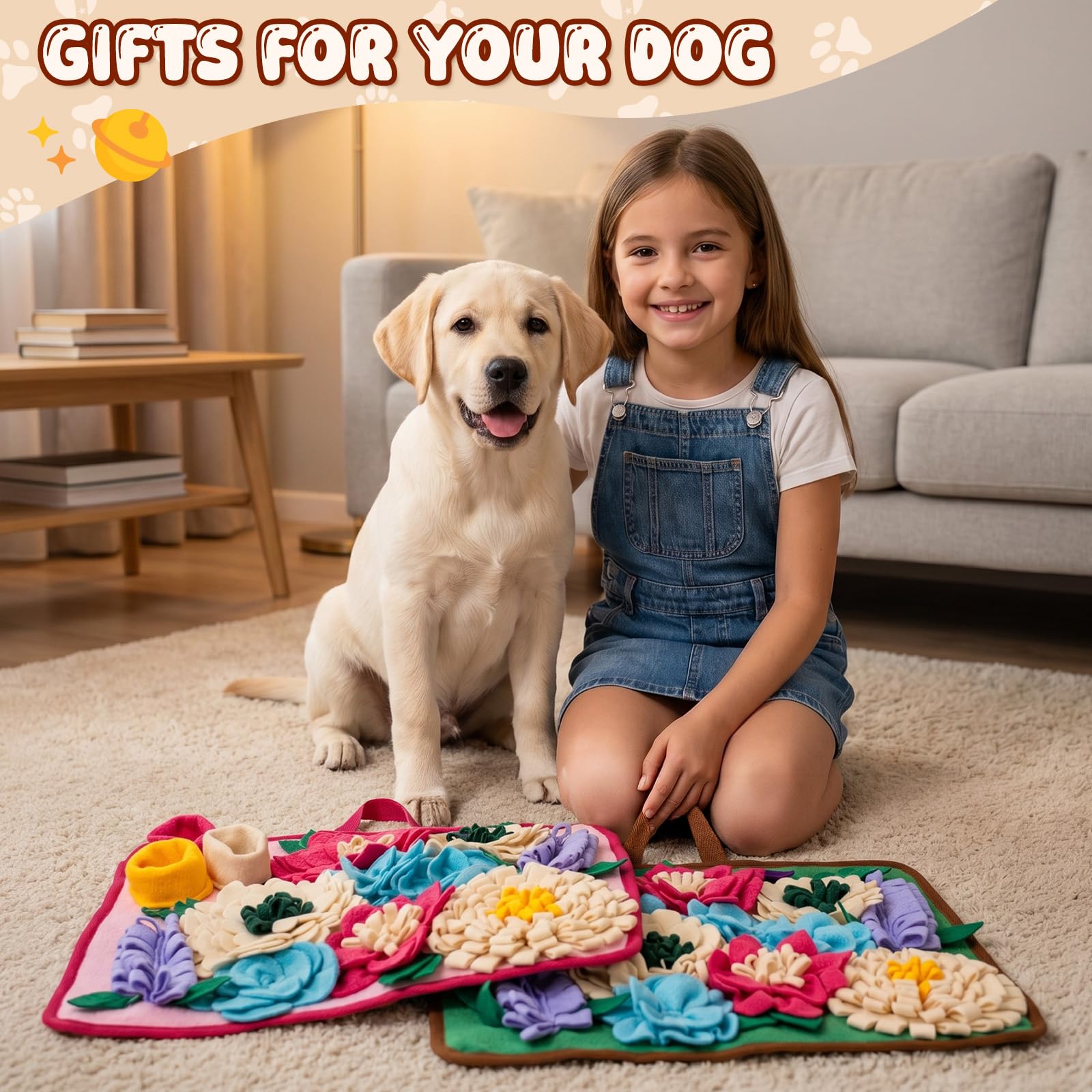 Yinkin Lot de 2 tapis à renifler pour chiens - Tapis d'alimentation lente pour chiens de petite et moyenne race - 39 x 39 cm - Jouet interactif pour chien - Encourage les compétences naturelles de
