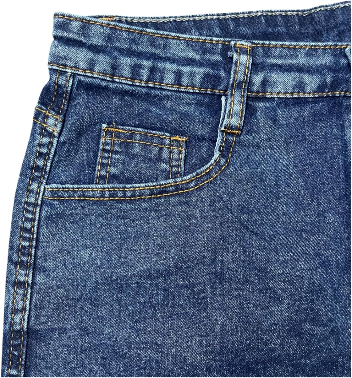 Stretchy Jean Shorts Womens High Waisted Frayed Raw Hem Distressed Denim Shorts Cut Off Shorts Casual - Image 7