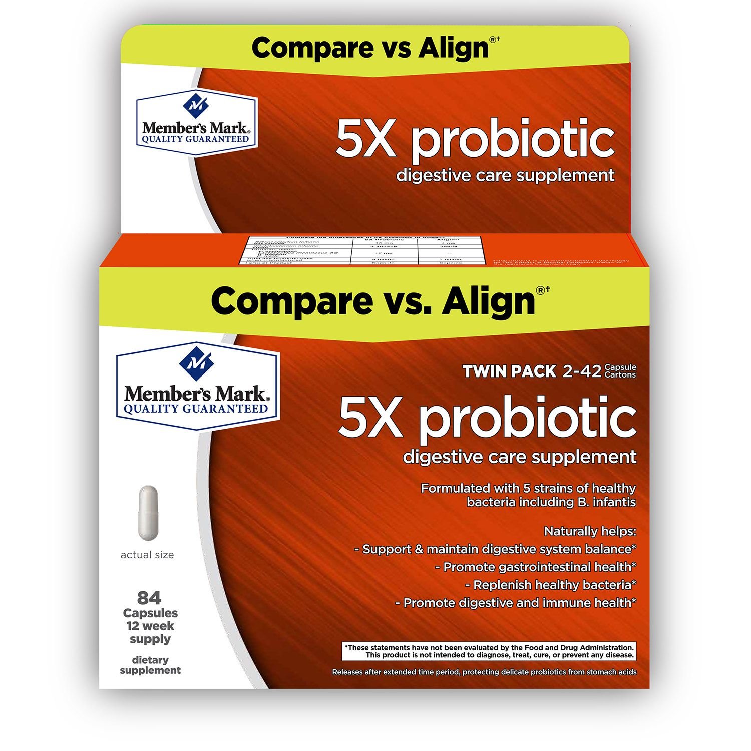 Simply Right 4x Probiotic Digestive Care Supplement Caplets (84 ct.)