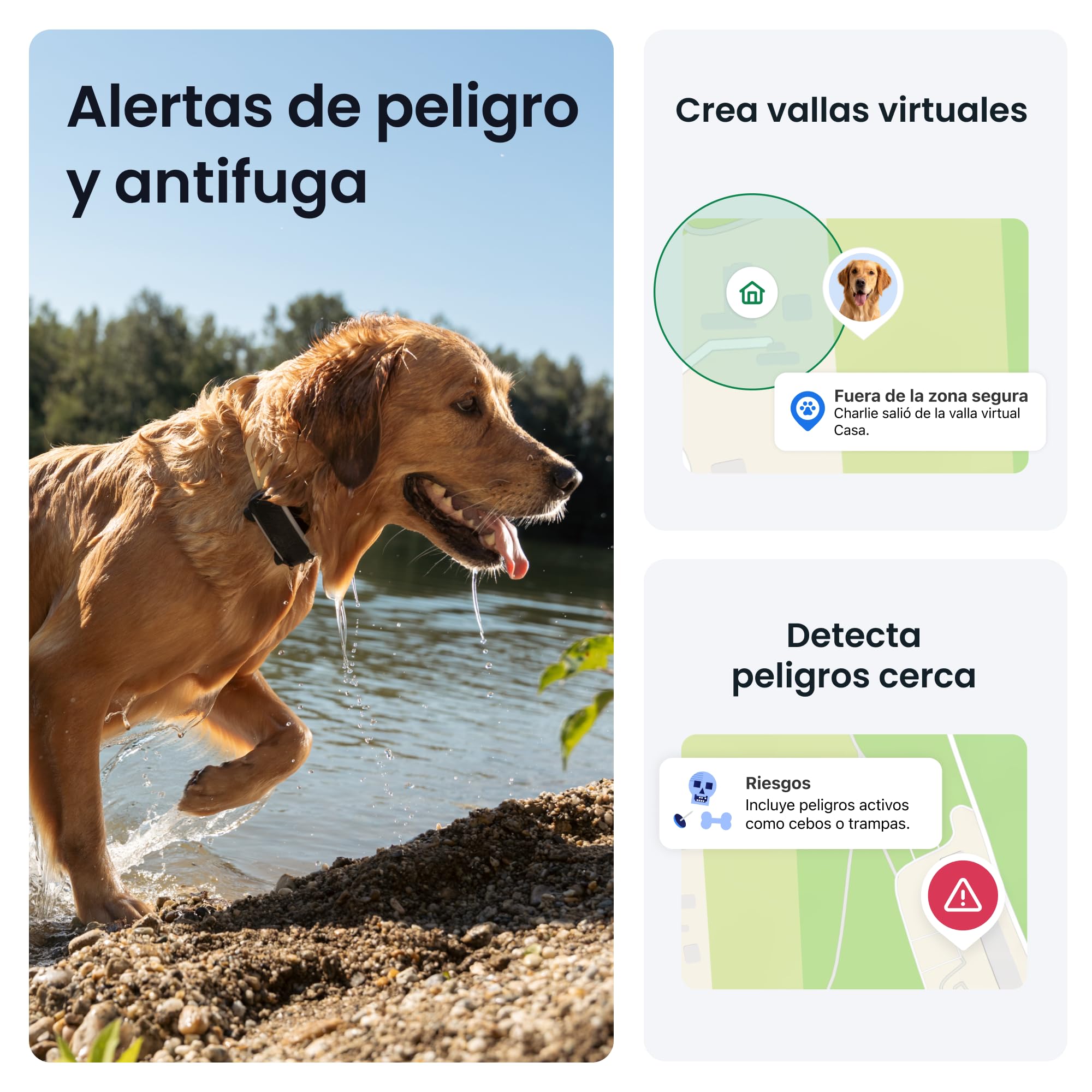 Tractive GPS para Perros Inteligente | Edición 2026 | Localización GPS en Tiempo Real | Alertas antifuga y avisos de Salud | Monitorización de Constantes Vitales | Batería de Larga Duración (Negro)