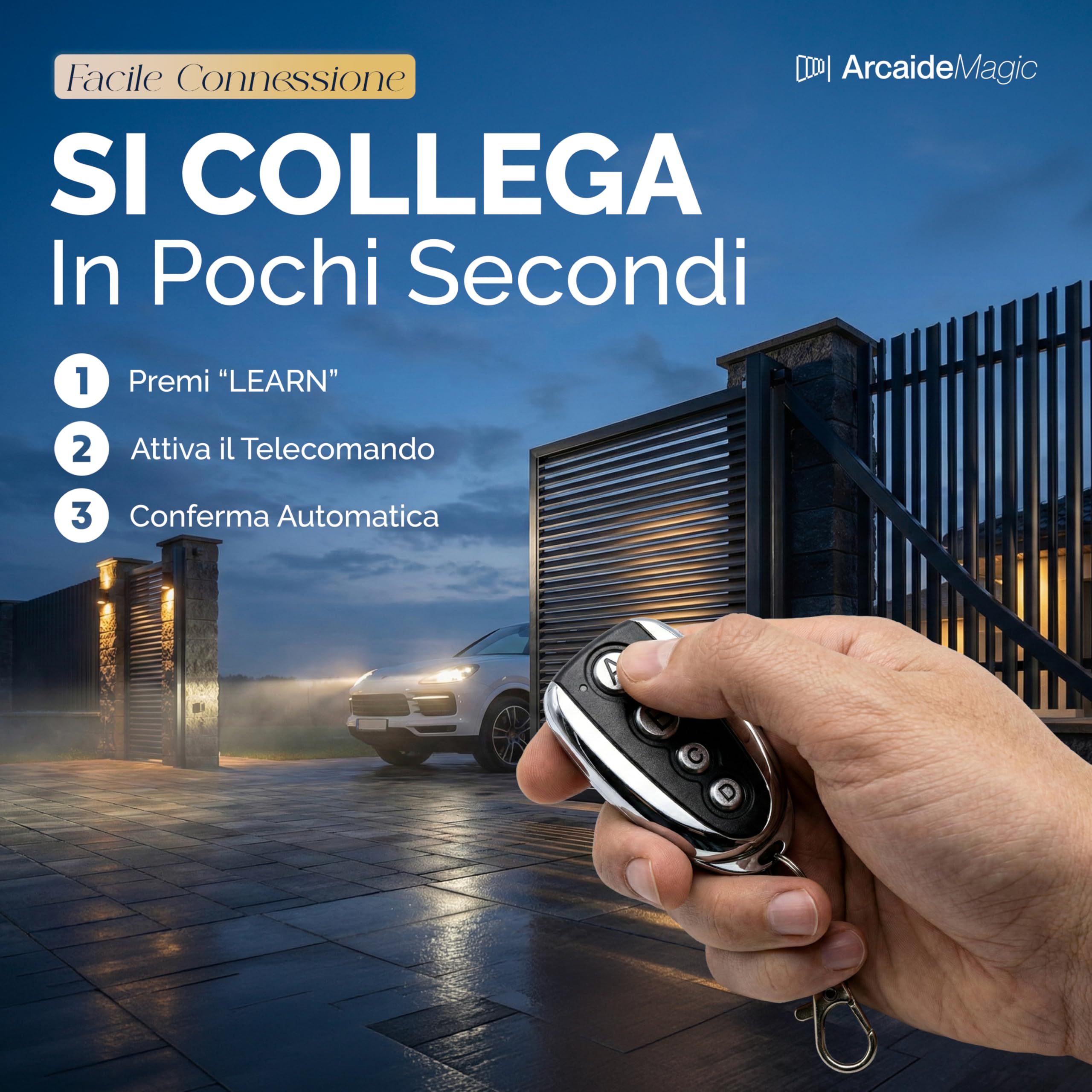 Telecomando Cancello Universale – Radiocomando Multifunzione per Cancelli e Garage
