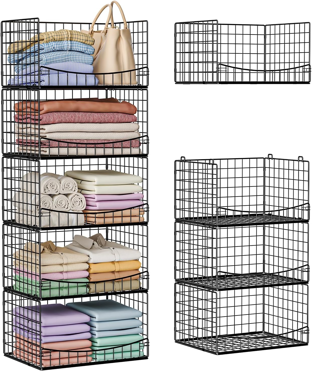 JKsmart 5-Tier Stackable Closet Organizers and Storage Shelves
