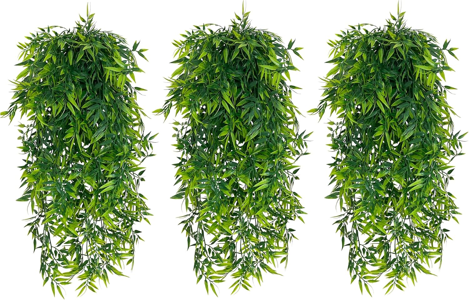 3 Pack Artificial Hanging Plants Indoor Outdoor Fake Plants Potted