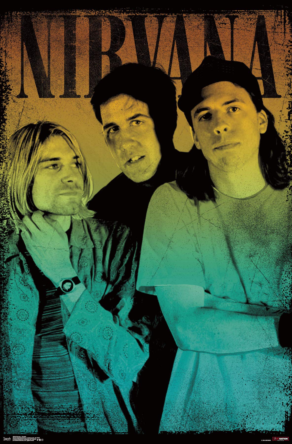 Amazon.com: Trends International Nirvana Scratch Mount Wall Poster