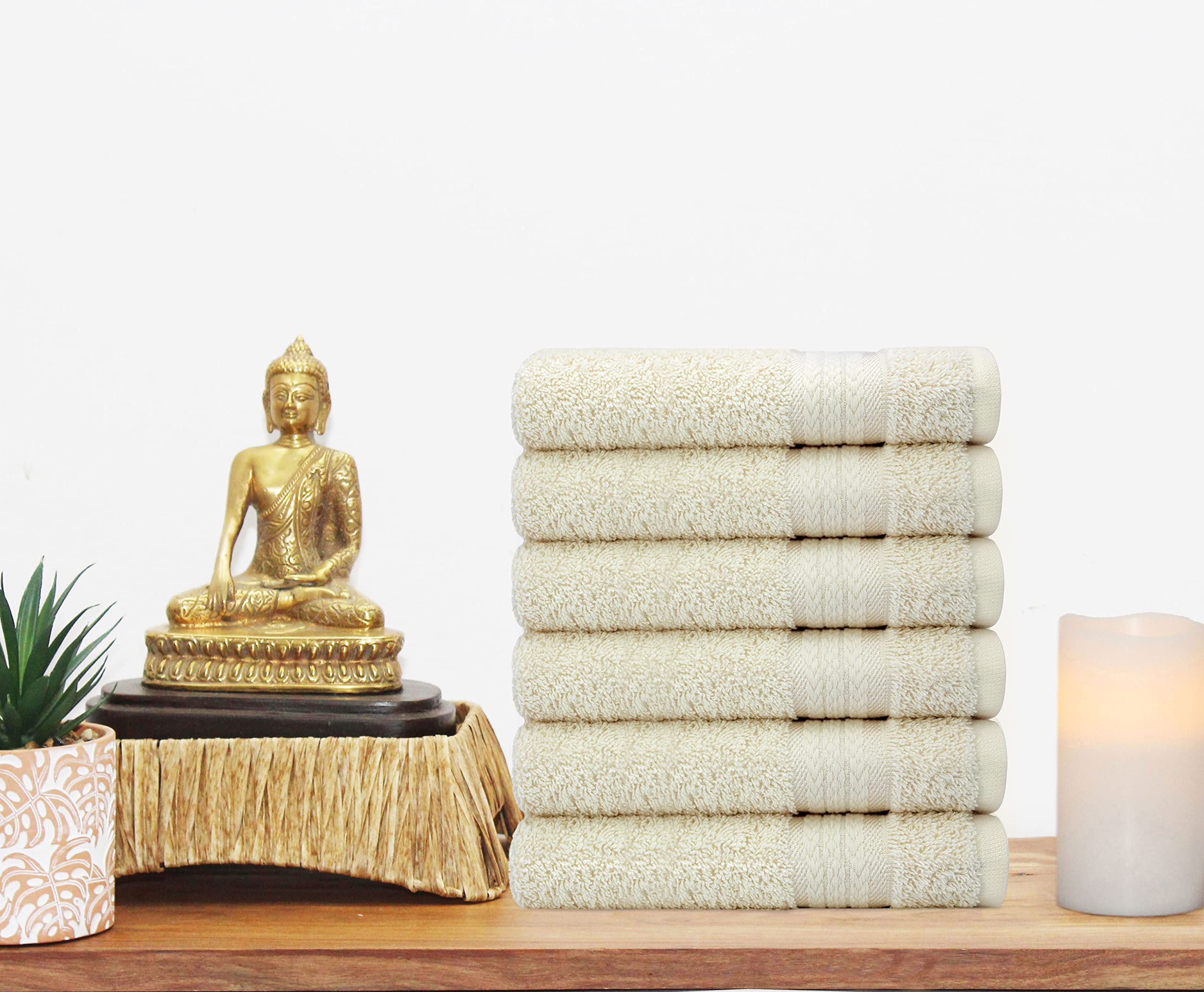 COTTON CRAFT Ultra Soft Hand Towels - 6 Pack -3 COTTON CRAFT Ultra Soft Hand Towels - 6 Pack -3