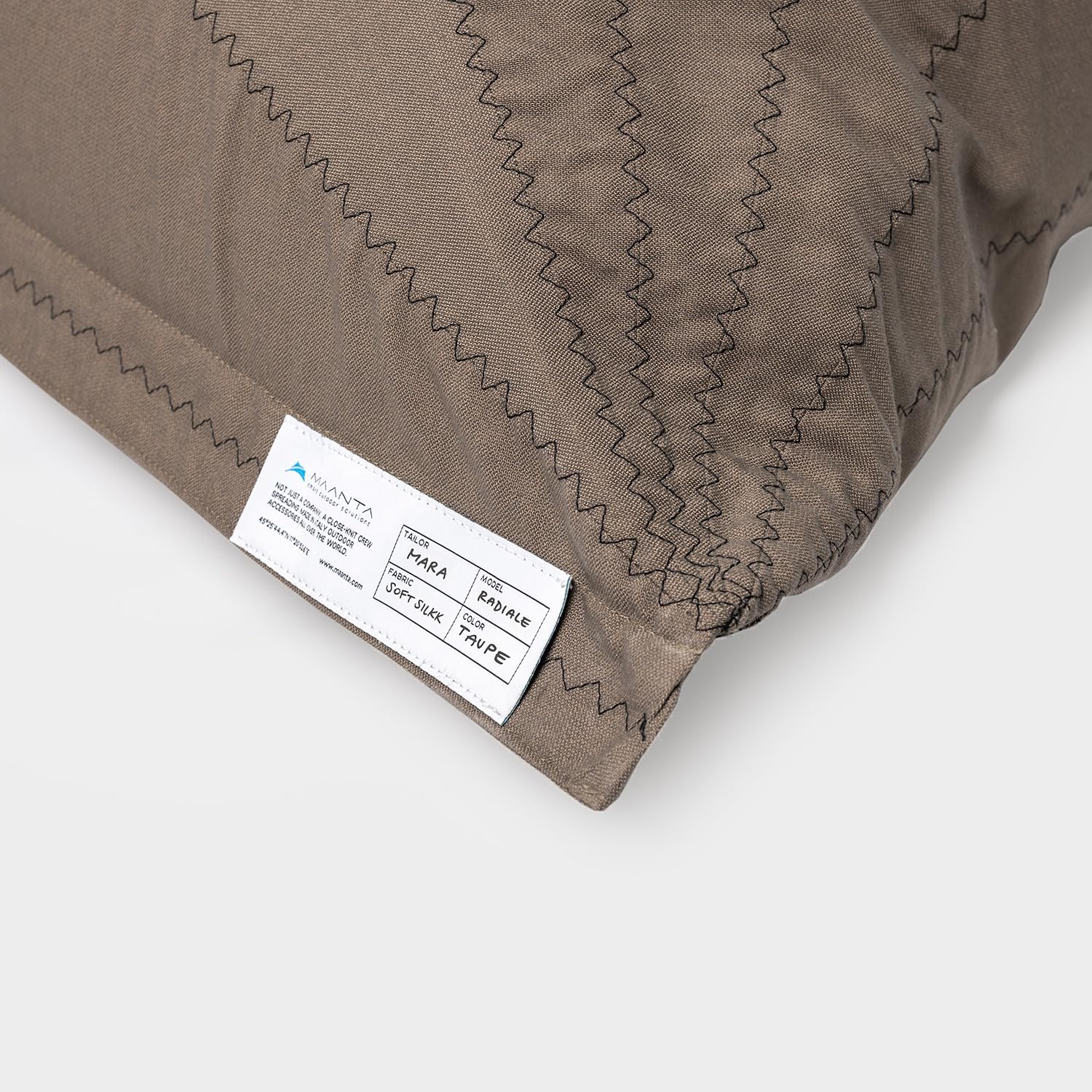 Randa Sitzsack Outdoor und Indoor - XL 100 x 100 x 160 cm - Taupe - für Garten, Terrasse, Balkon und Wohnzimmer