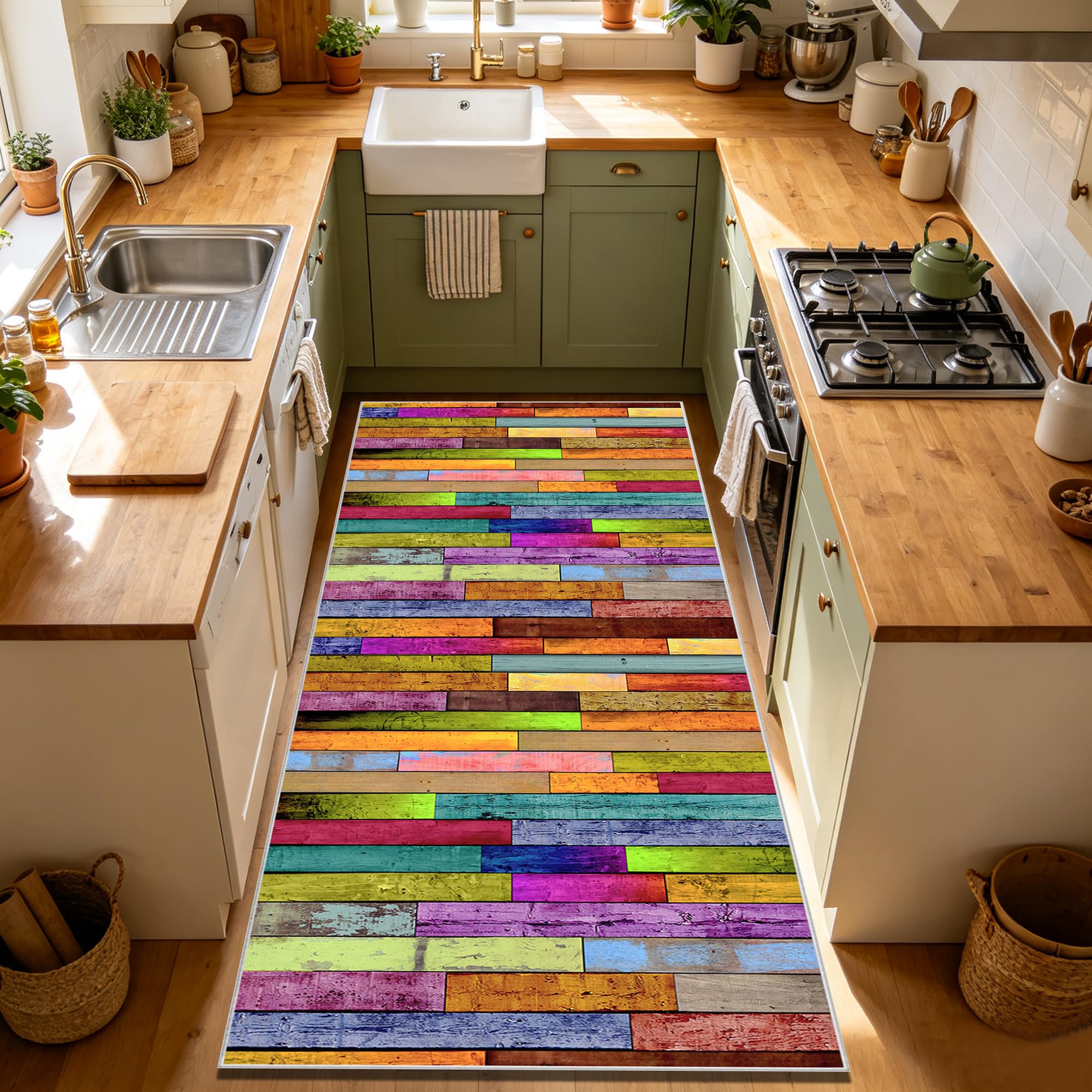 Tapis de passage 50x100 cm pour une cuisine propre et un couloir accueillant